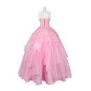 Film Wicked Glinda Glynda Cosplay Costume Pink Sequin Dress Crown