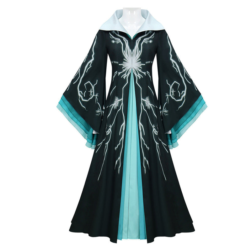 Film Wicked Madame Morrible Cosplay Costume Bell Sleeve Dress - AwwwCos