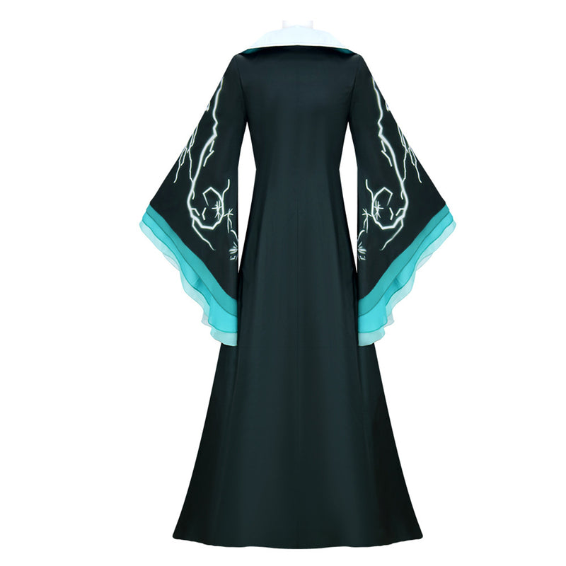 Film Wicked Madame Morrible Cosplay Costume Bell Sleeve Dress - AwwwCos