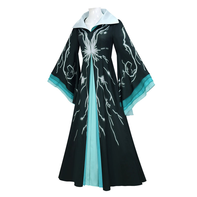 Film Wicked Madame Morrible Cosplay Costume Bell Sleeve Dress - AwwwCos