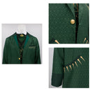 Film Wicked The Wizard Cosplay Costume Men Green Uniform Suit - AwwwCos