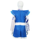 Film Zombie Cosplay Costume Cap Sleeve Blue Kid Dress - AwwwCos