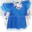 Film Zombie Cosplay Costume Cap Sleeve Blue Kid Dress - AwwwCos