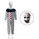 Film Terrifier It Clown Cosplay Costume Kid Wave Point Striped Jumpsuit