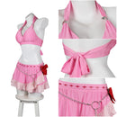 Final Fantasy VII Rebirth Aerith Gainsborough Swimsuit Cosplay Costume Pink Dress
