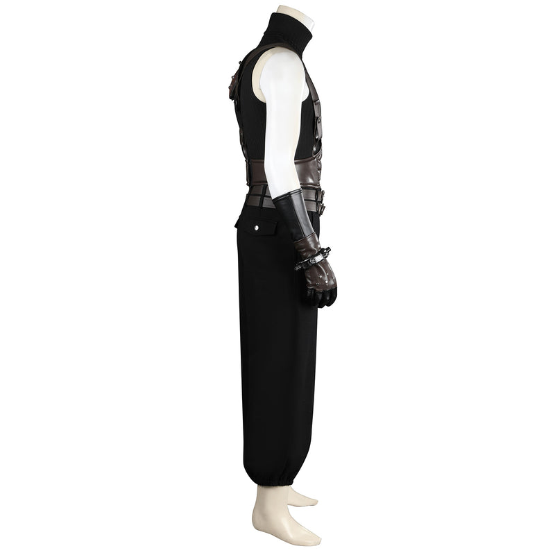 Final Fantasy VII Rebirth Cloud Strife Cosplay Costume Black Male Warrior Ninja Clothing