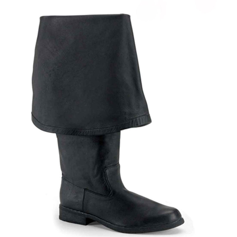 Flat Jazz Medieval Pirate Cosplay Shoes Pull On Mid Calf Knight Boots