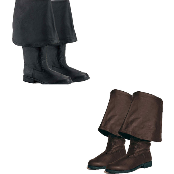 Flat Jazz Medieval Pirate Cosplay Shoes Pull On Mid Calf Knight Boots