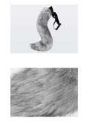 Fox Mask Gloves Cosplay Costume Furry Simulation Halloween Beast Tail Set