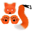 Fox Mask Gloves Cosplay Costume Furry Simulation Halloween Beast Tail Set