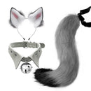 Gothic Punk Style Fox Ear Headband Cosplay Costume Halloween Collar fox Tail Cute Set