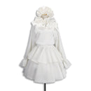 Game Alien Stage Sua Cosplay Costume White Ruffles Dress - AwwwCos