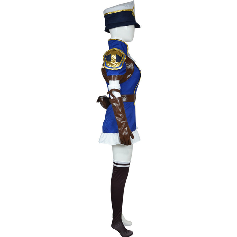 Game Arcane LOL Caitlyn Kiramman Cosplay Costume Women Uniform