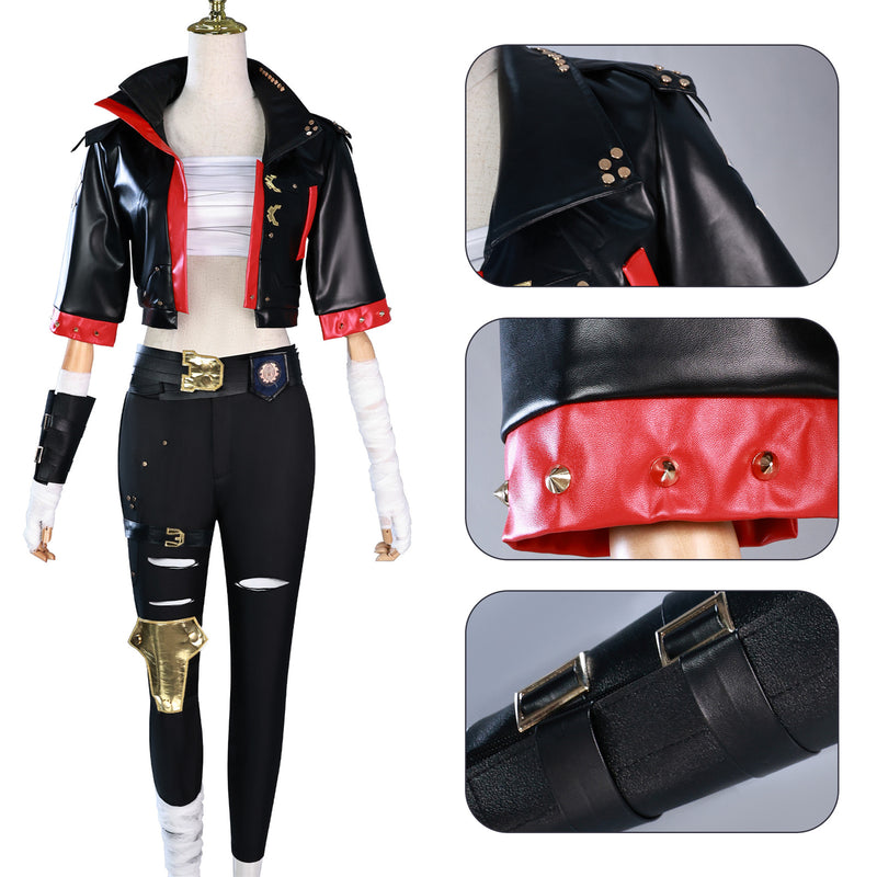 Game Arcane LOL The Piltover Enforcer Vi Cosplay Costume Uniform - AwwwCos