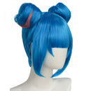 Game Arcane:League of Legends Jinx Cosplay Blue Wig With Circle Buns - AwwwCos
