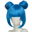 Game Arcane:League of Legends Jinx Cosplay Blue Wig With Circle Buns - AwwwCos