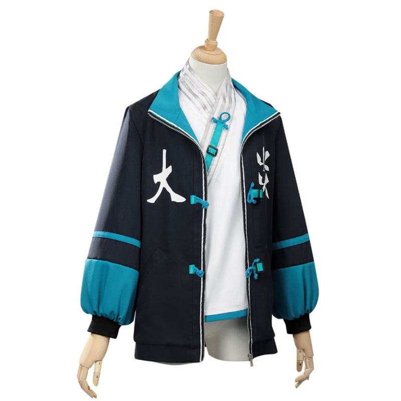 Game Arknights Yan Cosplay Costume Green Coat White Top - AwwwCos