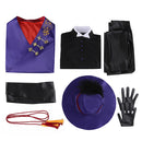 Twisted-Wonderland Rook Hunt Cosplay Costume Cross Tied Coat Purple Outer Robe