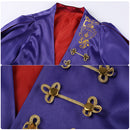 Twisted-Wonderland Rook Hunt Cosplay Costume Cross Tied Coat Purple Outer Robe