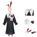 Game Eggy Party: Survive the Night! Tenkousei Doris Cosplay Costume Black Dress