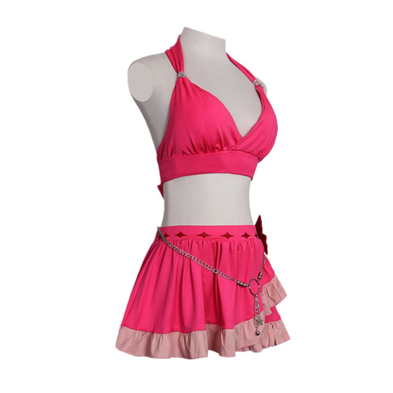 Game Final Fantasy Rebirth Aerith Gainsborough Cosplay Costume Red Swimsuit - AwwwCos
