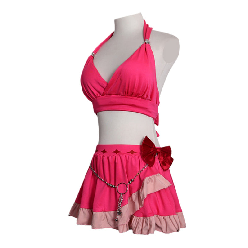 Game Final Fantasy Rebirth Aerith Gainsborough Cosplay Costume Red Swimsuit - AwwwCos
