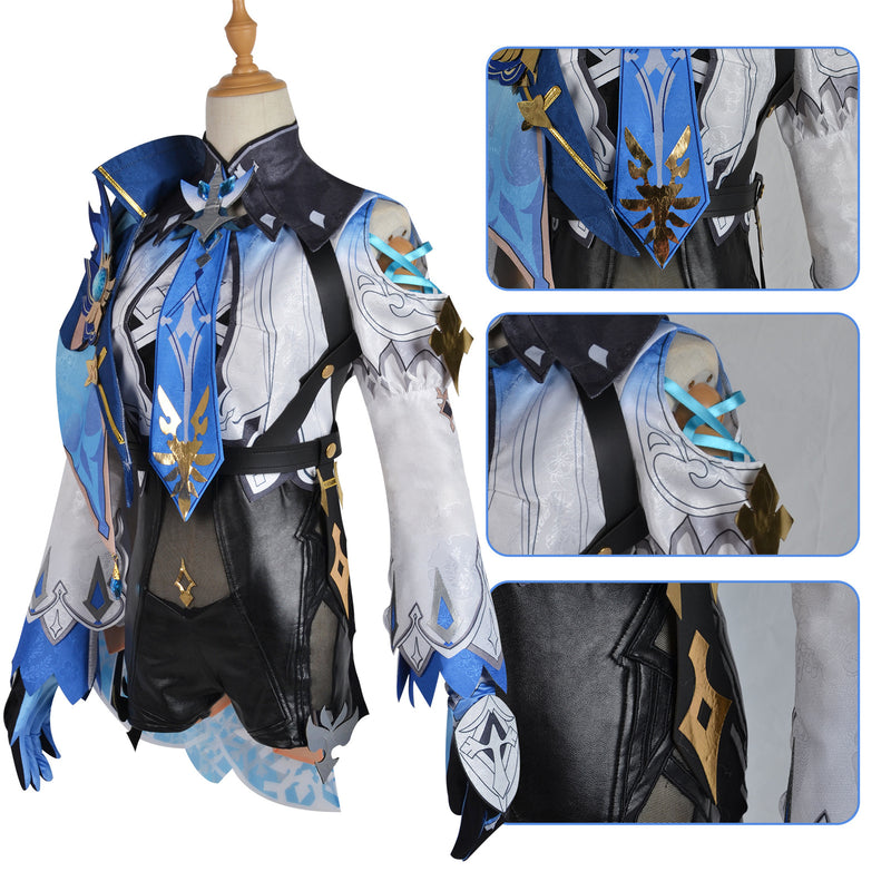 Game Genshin Impact Eula Cosplay Costume Shoes Wig - AwwwCos