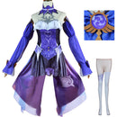 Game Genshin Impact Fischl New Skin Ein Immernachtstraum Cosplay Costume Purple Dress