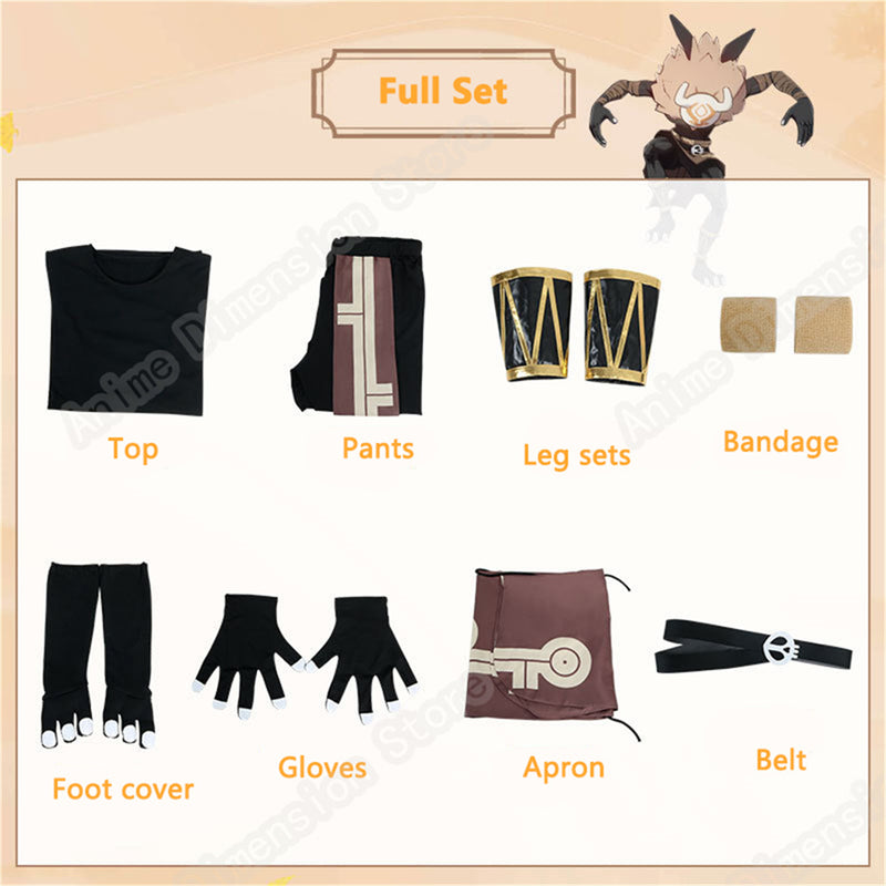 Game Genshin Impact Hilichurl Cosplay Costume Halloween Carnival Ouitfit Mask