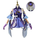 Game Genshin Impact Keqing Cosplay Costume Dress Robe Skirt