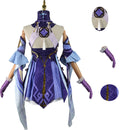 Game Genshin Impact Keqing Cosplay Costume Dress Robe Skirt