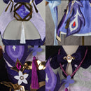 Game Genshin Impact Keqing Cosplay Costume Dress Robe Skirt