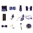 Game Genshin Impact Keqing Cosplay Costume Dress Robe Skirt