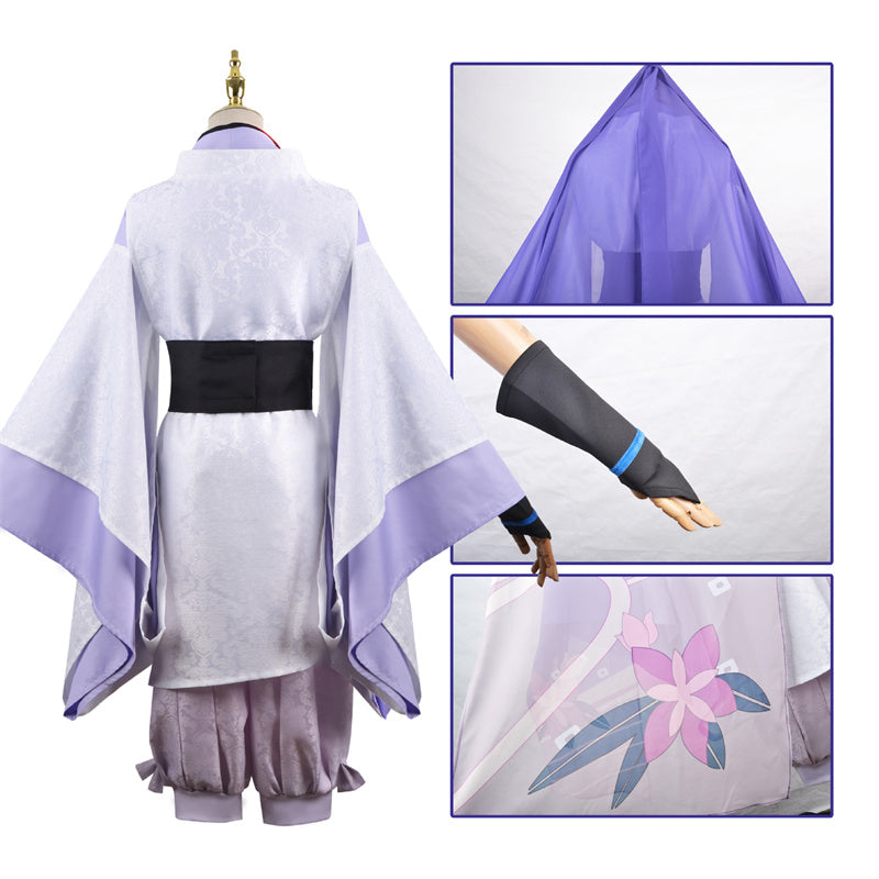AwwwCos Genshin Impact Kunikuzushi Wanderer Cosplay Costume Suit Dress Robe Halloween Role Play Outfit Uniform Clothes