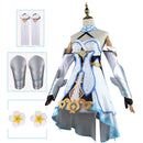 Game Genshin Impact Lumine Cosplay Costume Dress Robe Ball Gown