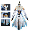 Game Genshin Impact Lumine Cosplay Costume Dress Robe Ball Gown