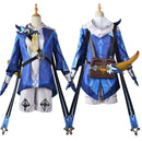 Game Genshin Impact Mika Cosplay Costume Roleplay Outfit with Backpack