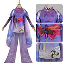 Game Genshin Impact Raiden Shogun Cosplay Costume Kimono Dress Robe Wig