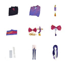 Game Genshin Impact Raiden Shogun Cosplay Costume Kimono Dress Robe Wig