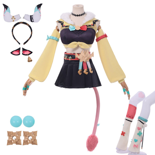 Game Genshin Impact Varesa Cosplay Costume Pink Wig - AwwwCos
