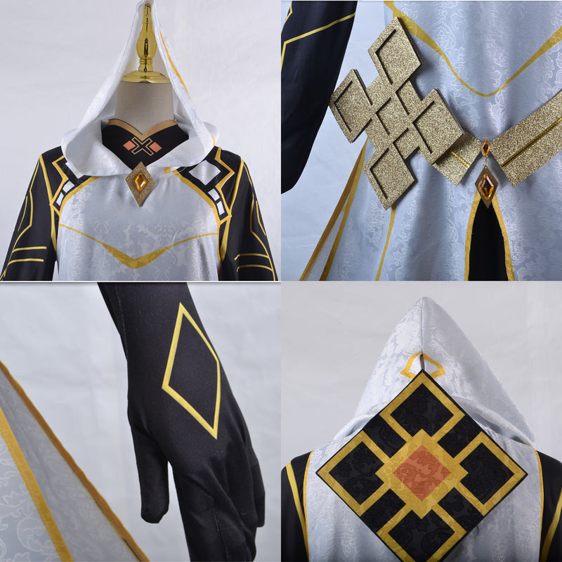 AwwwCos Game Genshin Impact Zhongli Morax Cosplay Costume Dress Robe Halloween Carnival Outfit
