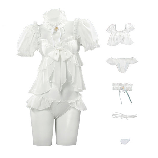 Game Goddess of Victory: Nikke Dorothy Cosplay Costume White Swimwear - AwwwCos