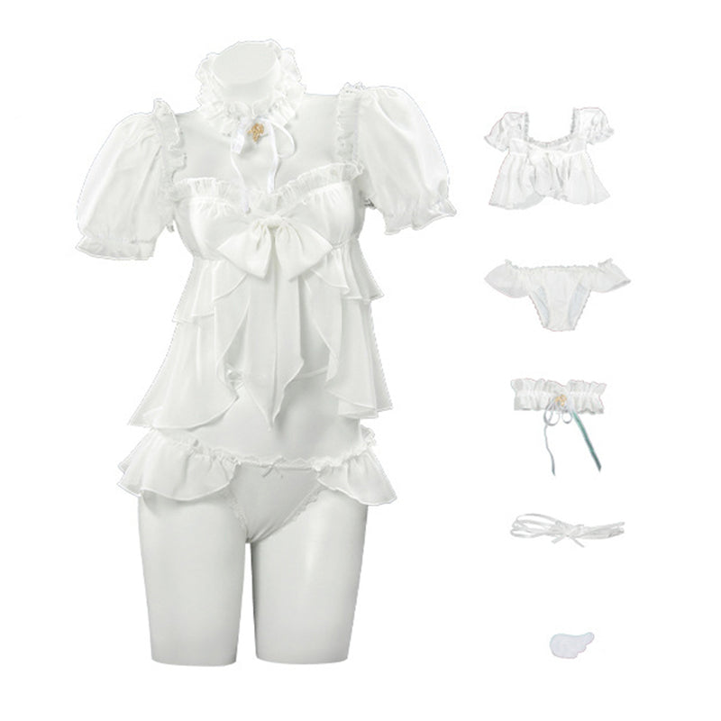 Game Goddess of Victory: Nikke Dorothy Cosplay Costume White Swimwear - AwwwCos