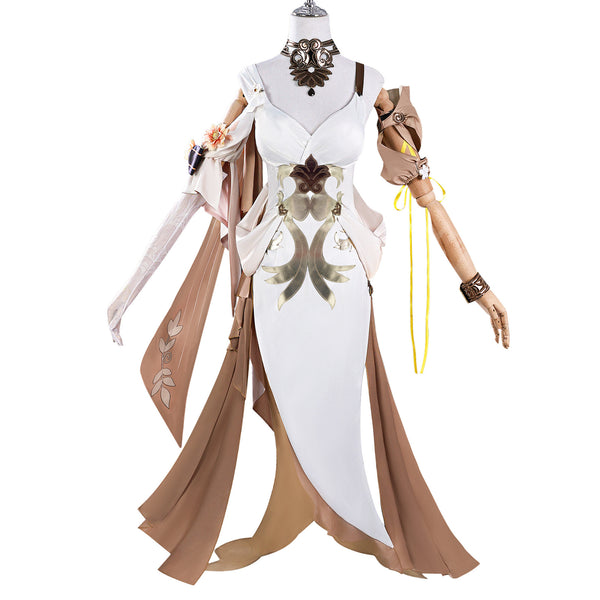 Game Honkai: Star Rail Aglaea Cosplay Costume Dress Shoes Wig