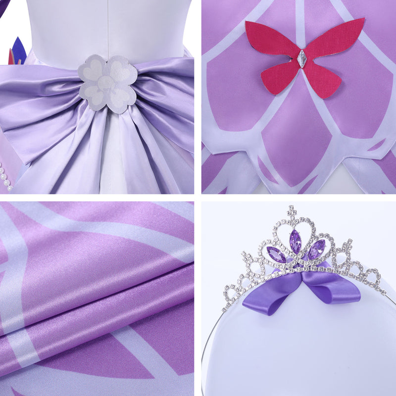 Game Honkai: Star Rail Castorice Cosplay Costume Purple Dress - AwwwCos