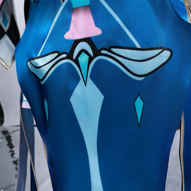 Game Honkai: Star Rail Cerydra Cosplay Costume Blue Dress