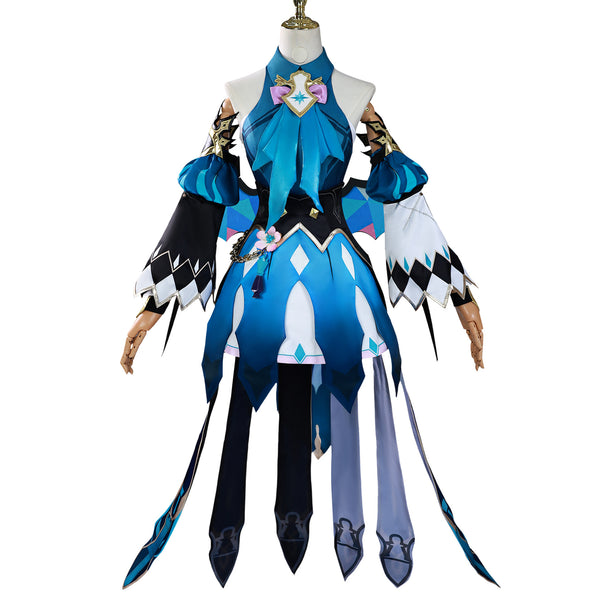 Game Honkai: Star Rail Cerydra Cosplay Costume Blue Dress