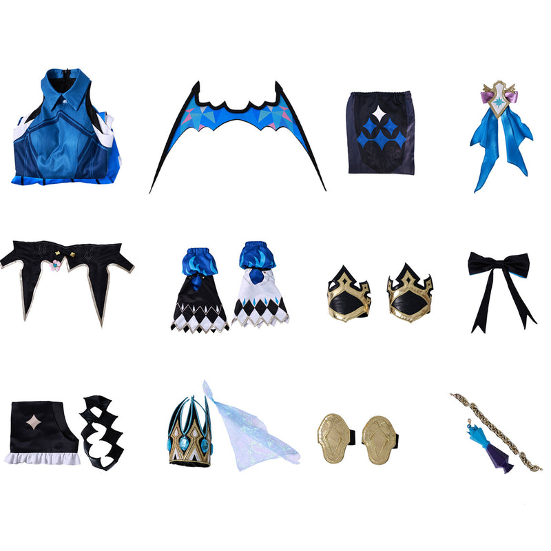 Game Honkai: Star Rail Cerydra Cosplay Costume Blue Dress