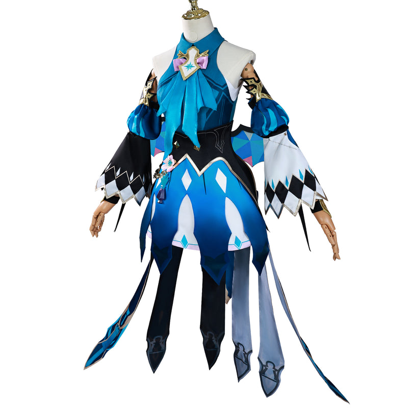 Game Honkai: Star Rail Cerydra Cosplay Costume Blue Dress