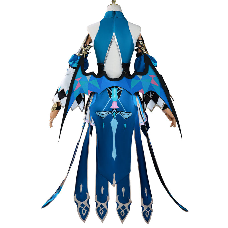Game Honkai: Star Rail Cerydra Cosplay Costume Blue Dress